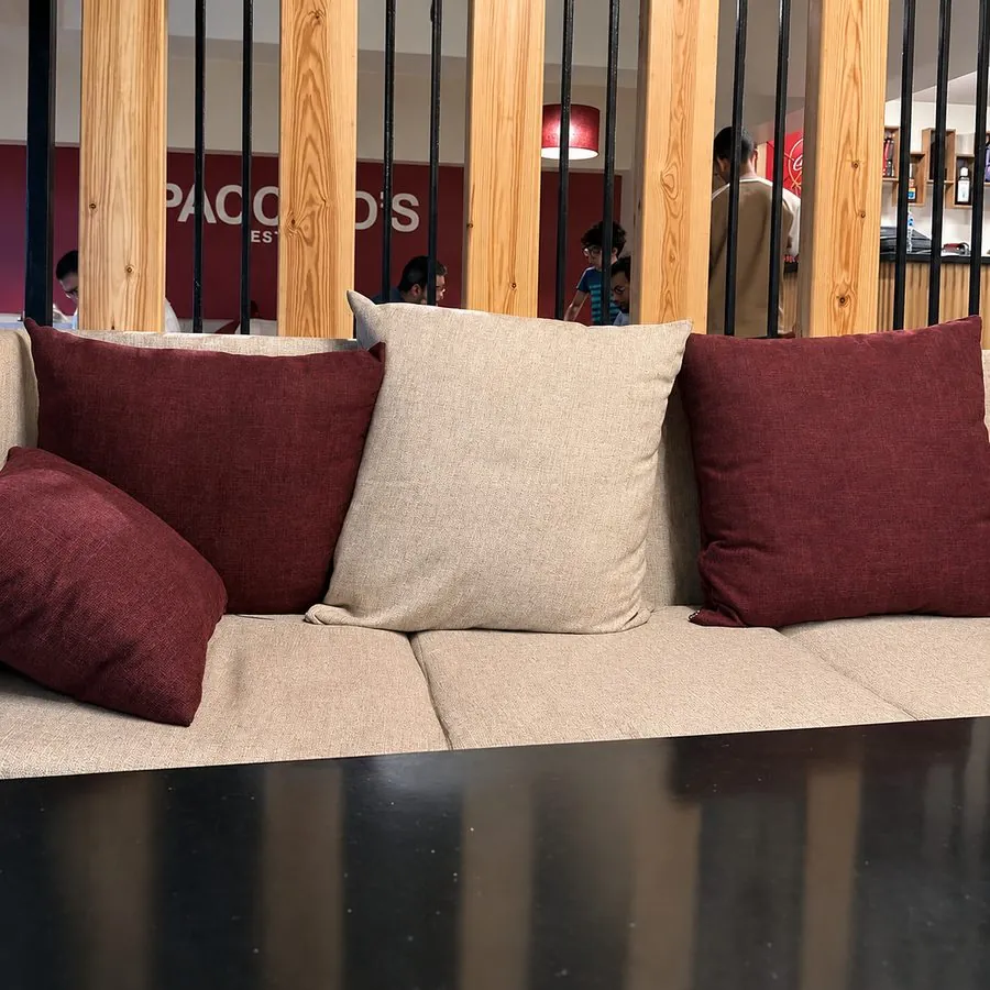 Cozy corner seating at Paccino's Minya